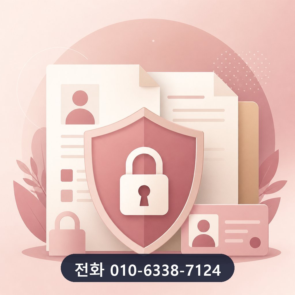 하나카드 카드깡 개인정보 보호 이미지 · 문의 010-6338-7124